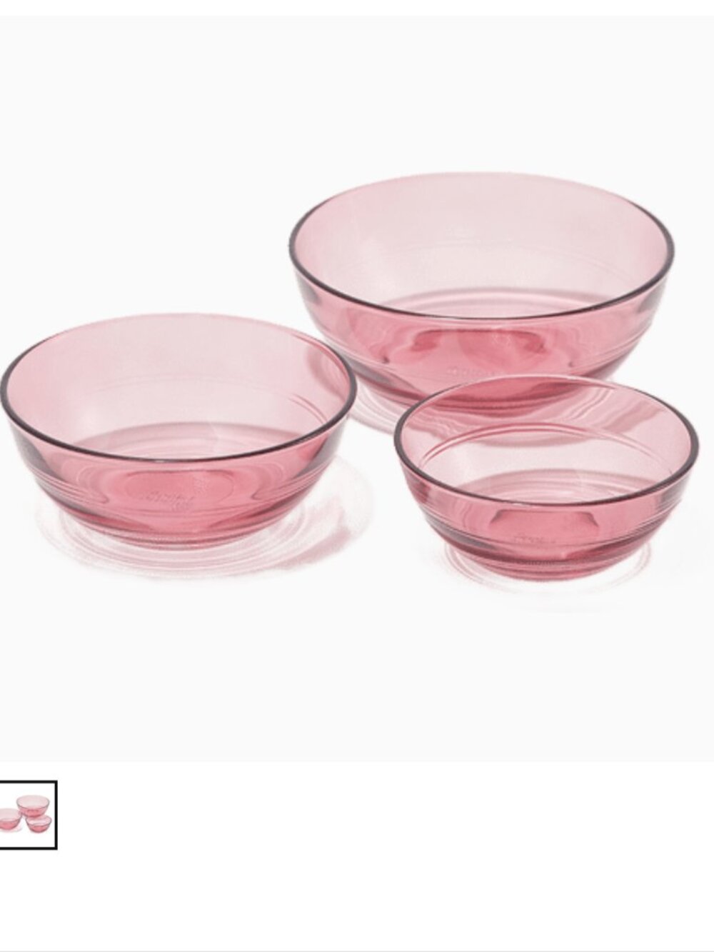 Set of 3 Nesting Bowls in Mauve